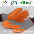 13G poliéster Shell con guantes de trabajo revestidos de nitrilo (SL-N106)